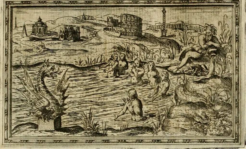An illustration from Delle allvsioni, imprese, et emblemi del Sig. Principio Fabricii da Teramo sopra la vita, opere, et attioni di Gregorio XIII pontefice massimo, libri VI : nei quali sotto l'allegoria del drago, arme del detto pontefice, si descriue anco la uera forma d'un principe Christiano .., 1588, leaf 130