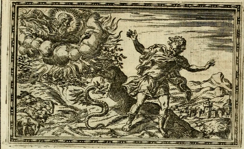 An illustration from Delle allvsioni, imprese, et emblemi del Sig. Principio Fabricii da Teramo sopra la vita, opere, et attioni di Gregorio XIII pontefice massimo, libri VI : nei quali sotto l'allegoria del drago, arme del detto pontefice, si descriue anco la uera forma d'un principe Christiano .., 1588, leaf 140