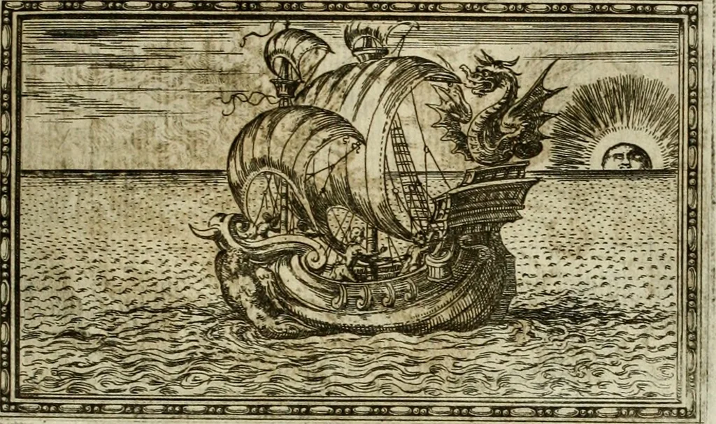 An illustration from Delle allvsioni, imprese, et emblemi del Sig. Principio Fabricii da Teramo sopra la vita, opere, et attioni di Gregorio XIII pontefice massimo, libri VI : nei quali sotto l'allegoria del drago, arme del detto pontefice, si descriue anco la uera forma d'un principe Christiano .., 1588, leaf 160