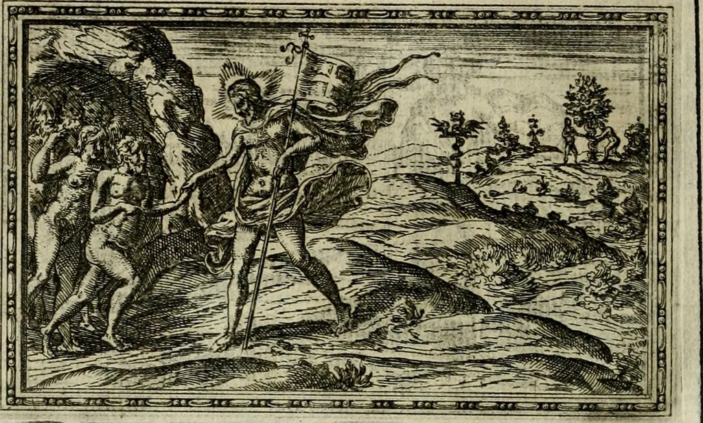 An illustration from Delle allvsioni, imprese, et emblemi del Sig. Principio Fabricii da Teramo sopra la vita, opere, et attioni di Gregorio XIII pontefice massimo, libri VI : nei quali sotto l'allegoria del drago, arme del detto pontefice, si descriue anco la uera forma d'un principe Christiano .., 1588, leaf 167