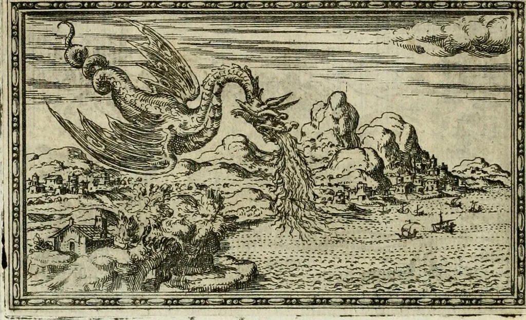 An illustration from Delle allvsioni, imprese, et emblemi del Sig. Principio Fabricii da Teramo sopra la vita, opere, et attioni di Gregorio XIII pontefice massimo, libri VI : nei quali sotto l'allegoria del drago, arme del detto pontefice, si descriue anco la uera forma d'un principe Christiano .., 1588, leaf 181