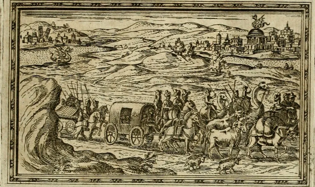 An illustration from Delle allvsioni, imprese, et emblemi del Sig. Principio Fabricii da Teramo sopra la vita, opere, et attioni di Gregorio XIII pontefice massimo, libri VI : nei quali sotto l'allegoria del drago, arme del detto pontefice, si descriue anco la uera forma d'un principe Christiano .., 1588, leaf 184