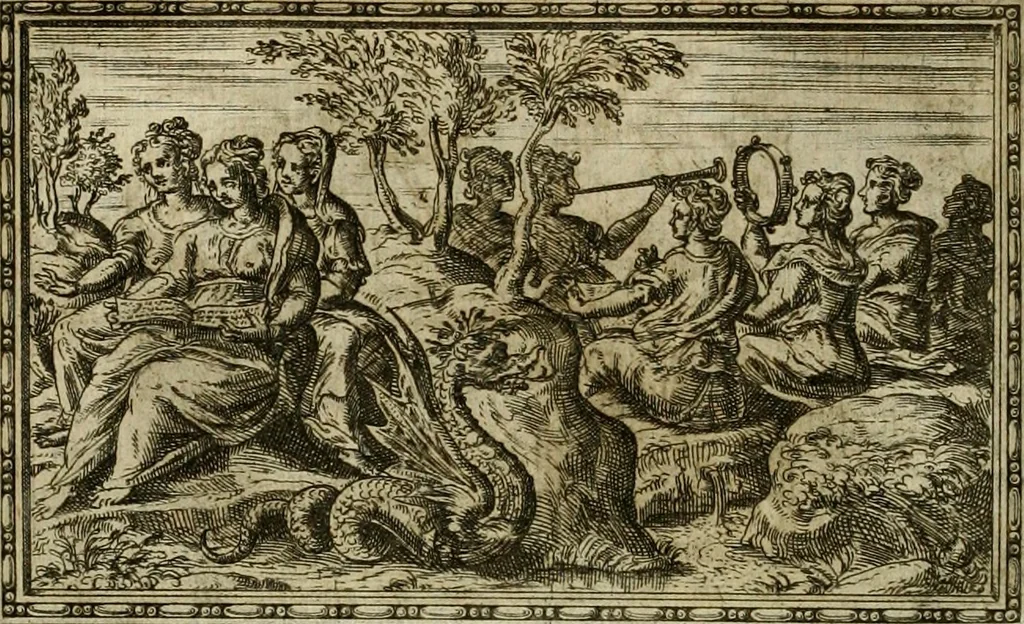 An illustration from Delle allvsioni, imprese, et emblemi del Sig. Principio Fabricii da Teramo sopra la vita, opere, et attioni di Gregorio XIII pontefice massimo, libri VI : nei quali sotto l'allegoria del drago, arme del detto pontefice, si descriue anco la uera forma d'un principe Christiano .., 1588, leaf 199