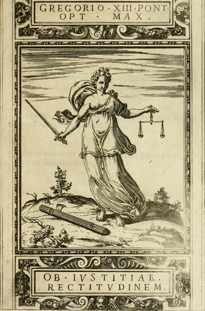 An illustration from Delle allvsioni, imprese, et emblemi del Sig. Principio Fabricii da Teramo sopra la vita, opere, et attioni di Gregorio XIII pontefice massimo, libri VI : nei quali sotto l'allegoria del drago, arme del detto pontefice, si descriue anco la uera forma d'un principe Christiano .., 1588, leaf 224