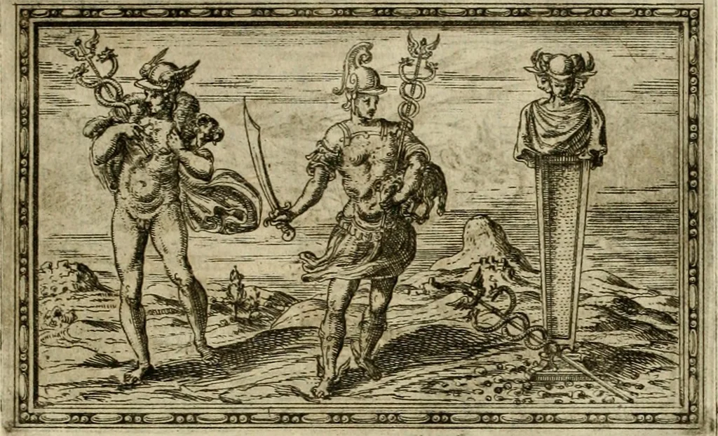 An illustration from Delle allvsioni, imprese, et emblemi del Sig. Principio Fabricii da Teramo sopra la vita, opere, et attioni di Gregorio XIII pontefice massimo, libri VI : nei quali sotto l'allegoria del drago, arme del detto pontefice, si descriue anco la uera forma d'un principe Christiano .., 1588, leaf 268