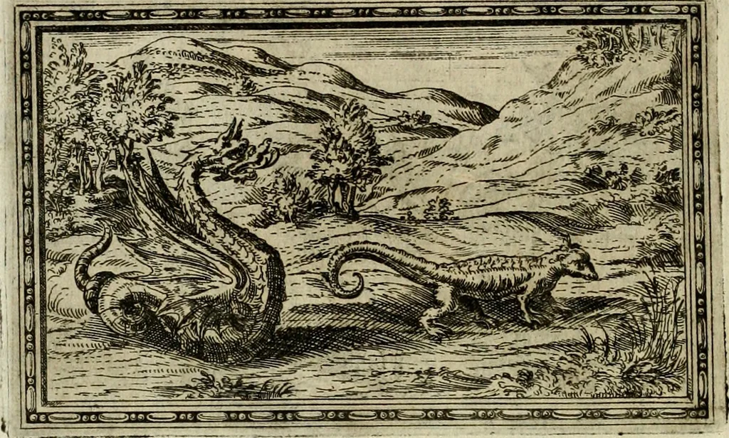 An illustration from Delle allvsioni, imprese, et emblemi del Sig. Principio Fabricii da Teramo sopra la vita, opere, et attioni di Gregorio XIII pontefice massimo, libri VI : nei quali sotto l'allegoria del drago, arme del detto pontefice, si descriue anco la uera forma d'un principe Christiano .., 1588, leaf 269