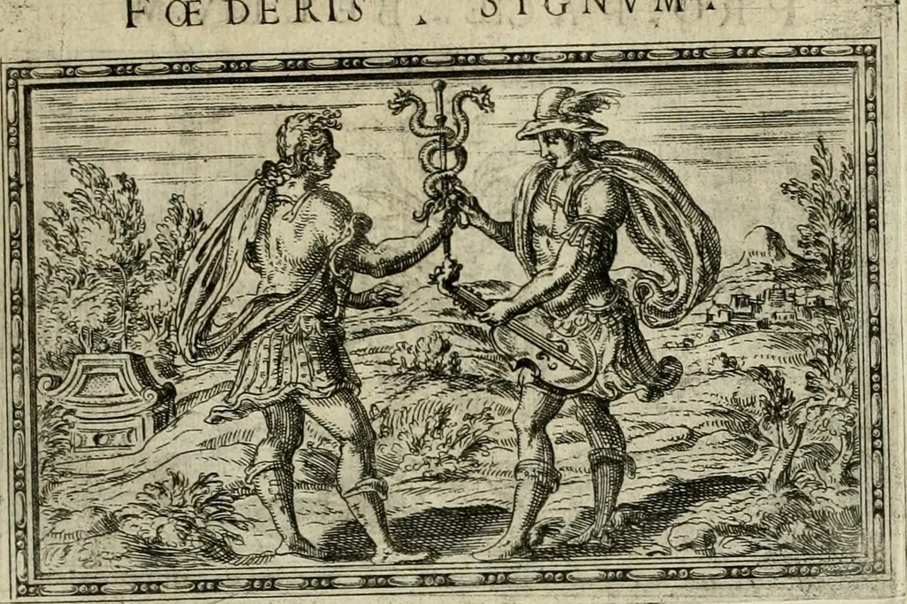 An illustration from Delle allvsioni, imprese, et emblemi del Sig. Principio Fabricii da Teramo sopra la vita, opere, et attioni di Gregorio XIII pontefice massimo, libri VI : nei quali sotto l'allegoria del drago, arme del detto pontefice, si descriue anco la uera forma d'un principe Christiano .., 1588, leaf 296