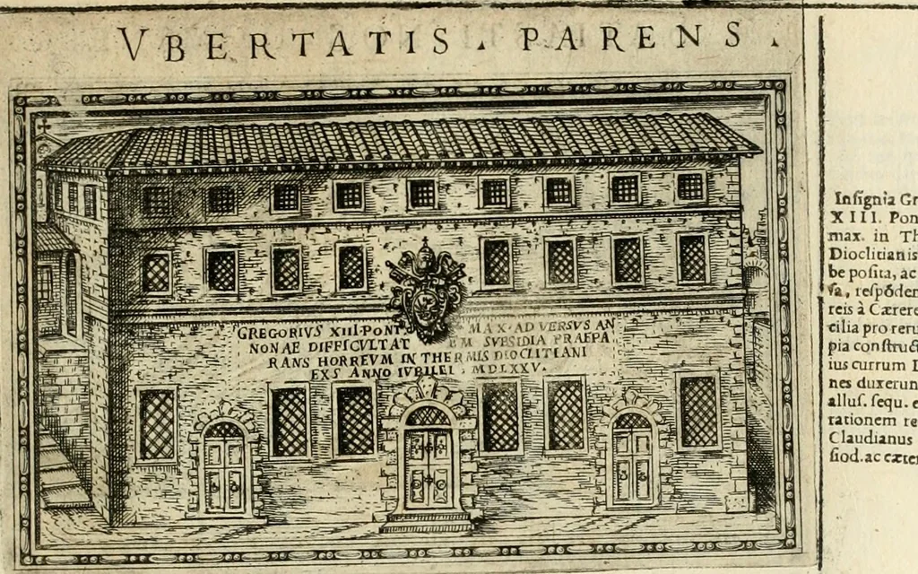 An illustration from Delle allvsioni, imprese, et emblemi del Sig. Principio Fabricii da Teramo sopra la vita, opere, et attioni di Gregorio XIII pontefice massimo, libri VI : nei quali sotto l'allegoria del drago, arme del detto pontefice, si descriue anco la uera forma d'un principe Christiano .., 1588, leaf 308