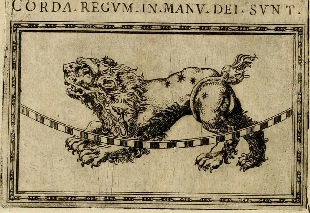An illustration from Delle allvsioni, imprese, et emblemi del Sig. Principio Fabricii da Teramo sopra la vita, opere, et attioni di Gregorio XIII pontefice massimo, libri VI : nei quali sotto l'allegoria del drago, arme del detto pontefice, si descriue anco la uera forma d'un principe Christiano .., 1588, leaf 329