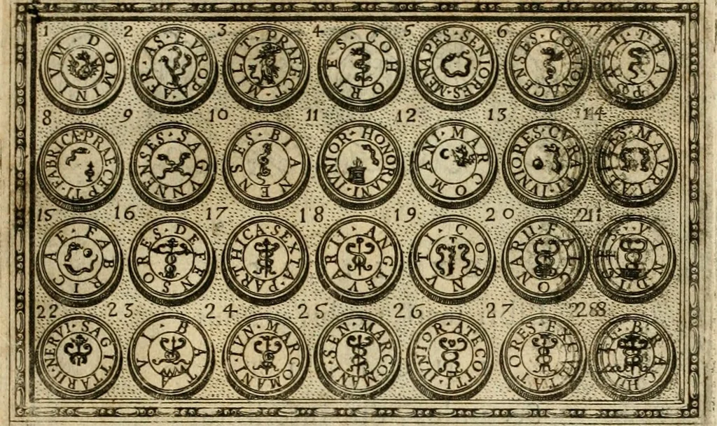 An illustration from Delle allvsioni, imprese, et emblemi del Sig. Principio Fabricii da Teramo sopra la vita, opere, et attioni di Gregorio XIII pontefice massimo, libri VI : nei quali sotto l'allegoria del drago, arme del detto pontefice, si descriue anco la uera forma d'un principe Christiano .., 1588, leaf 336