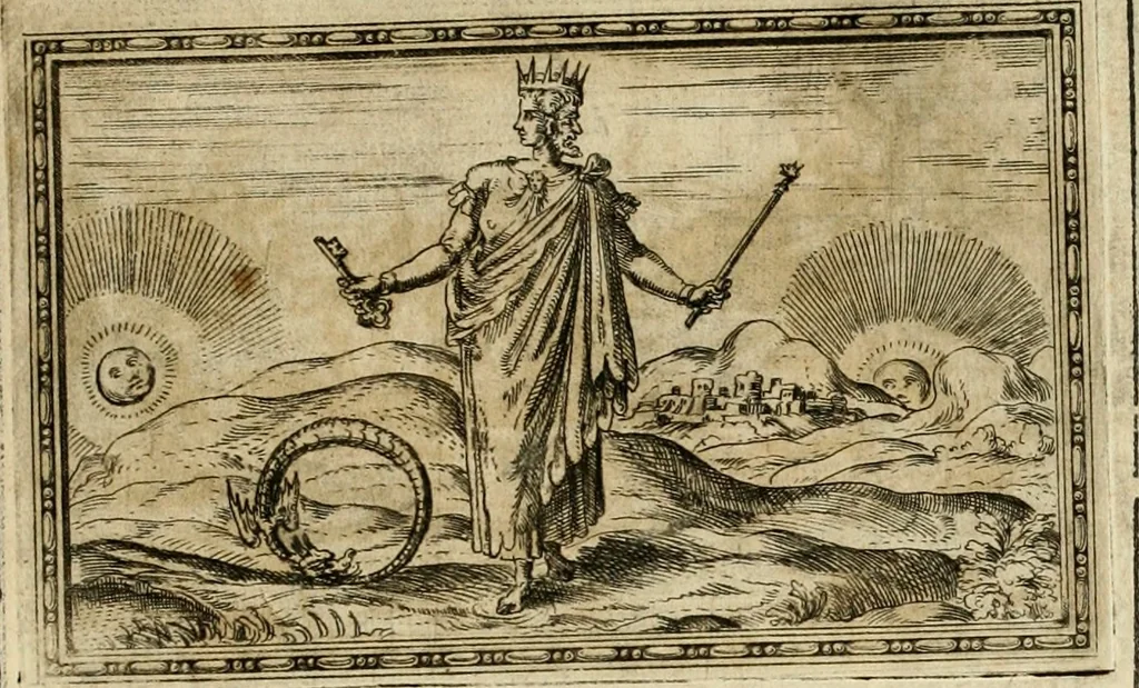 An illustration from Delle allvsioni, imprese, et emblemi del Sig. Principio Fabricii da Teramo sopra la vita, opere, et attioni di Gregorio XIII pontefice massimo, libri VI : nei quali sotto l'allegoria del drago, arme del detto pontefice, si descriue anco la uera forma d'un principe Christiano .., 1588, leaf 360