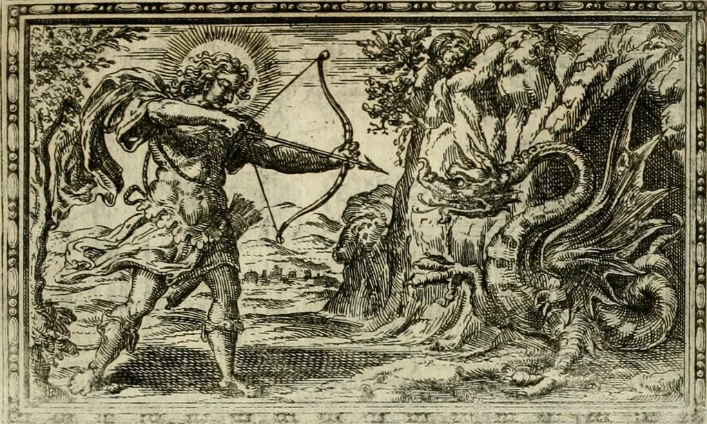 An illustration from Delle allvsioni, imprese, et emblemi del Sig. Principio Fabricii da Teramo sopra la vita, opere, et attioni di Gregorio XIII pontefice massimo, libri VI : nei quali sotto l'allegoria del drago, arme del detto pontefice, si descriue anco la uera forma d'un principe Christiano .., 1588, leaf 38