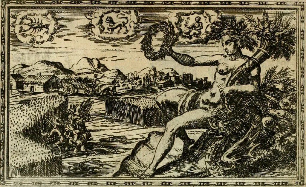 An illustration from Delle allvsioni, imprese, et emblemi del Sig. Principio Fabricii da Teramo sopra la vita, opere, et attioni di Gregorio XIII pontefice massimo, libri VI : nei quali sotto l'allegoria del drago, arme del detto pontefice, si descriue anco la uera forma d'un principe Christiano .., 1588, leaf 83