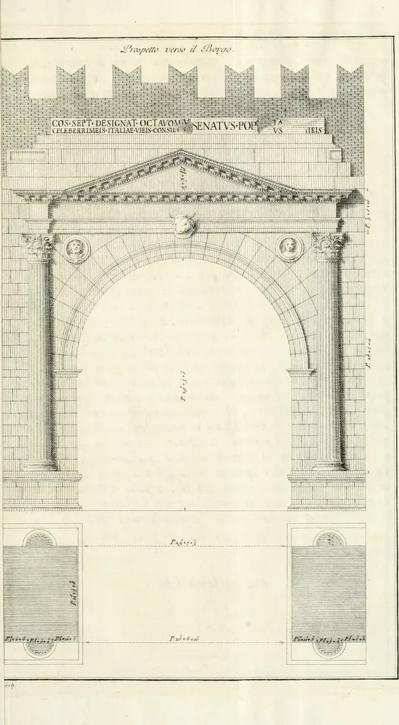 An illustration from Delle antichità di Rimino libri due, 1741, leaf 64