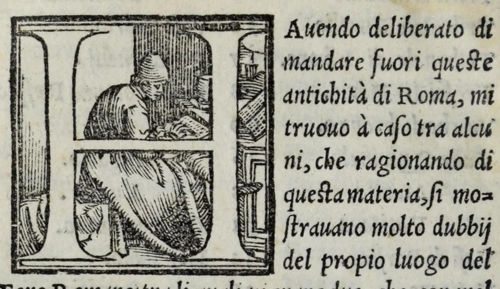 An illustration from Delle antichità della città di Roma, 1548, leaf 380