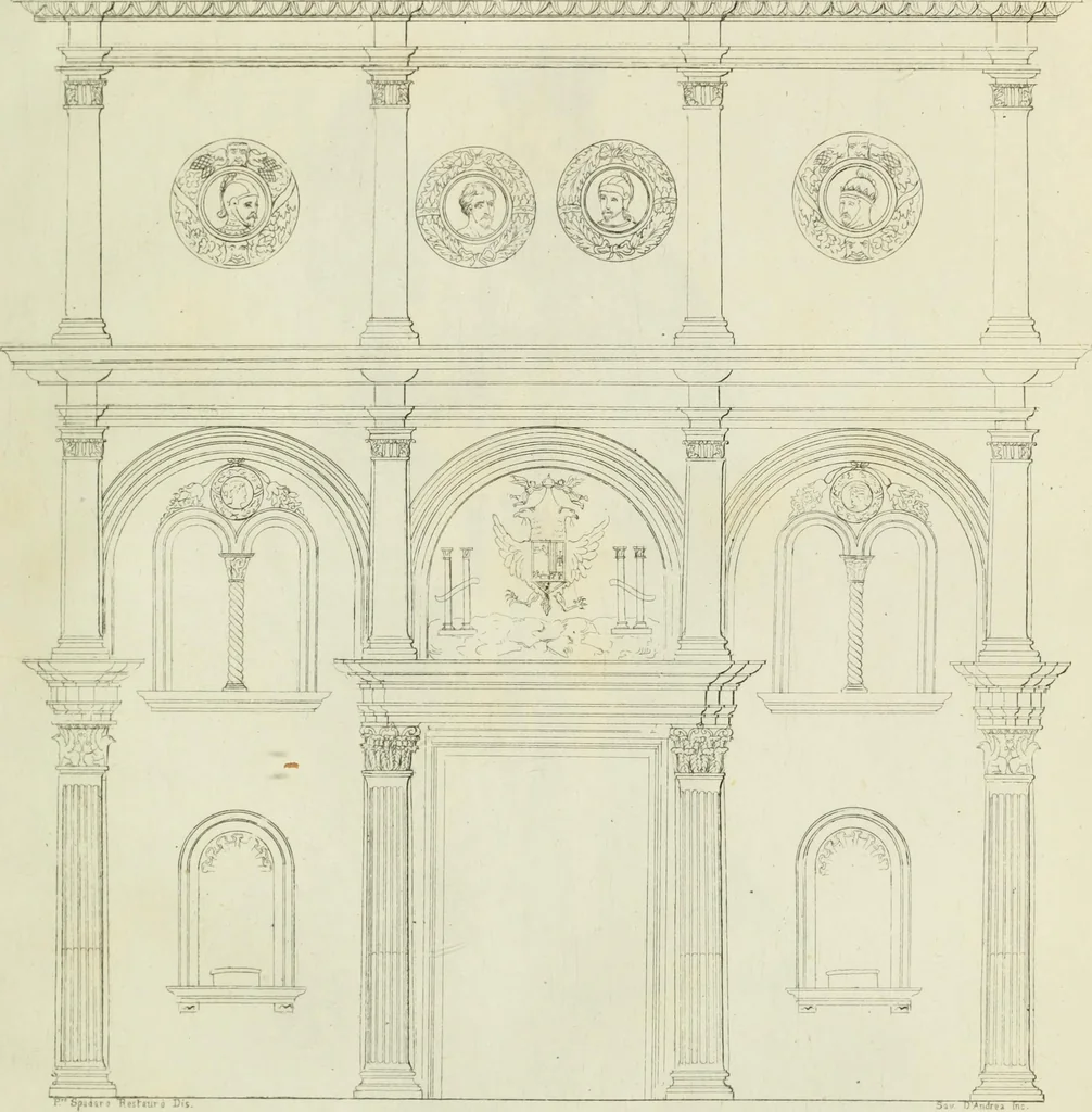 An illustration from Delle belle arti in Sicilia dai Normanni sino alla fine del secolo-[XVI], 1858, leaf 545