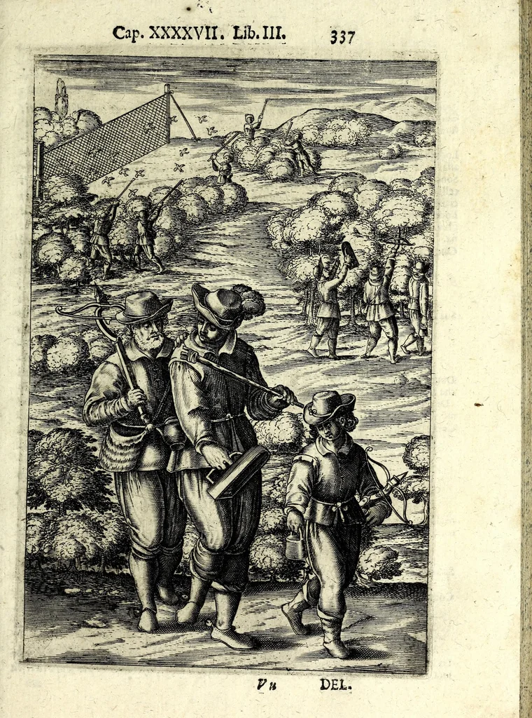 An illustration from Delle caccie di Eugenio Raimondi bresciano libri quattro ; aggiuntoui'n questa nuoua'mpressione altre caccie che sperse in altri libri andauano, 1630, leaf 353