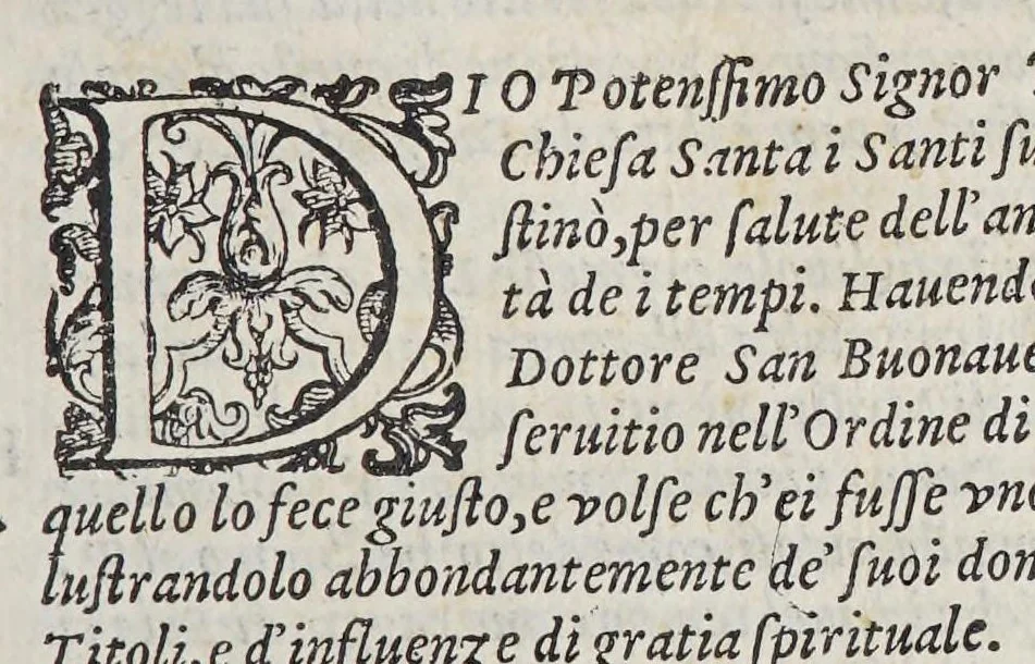 An illustration from Delle chroniche de' Frati minori : parte seconda, diuisa in dieci libri, nella quale si contiene quello, che occorse nella religione del padre san Francesco, nel tempo di ventiquattro ministri generali, per lo spatio d'anni centocinquanta., 1606, leaf 169