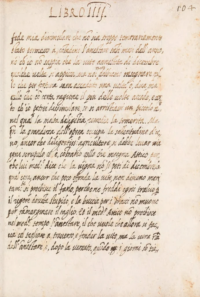 An illustration from Delle cose de la villa libro secondo (-V) ; Libro degl'Abberi, 1700, leaf 223