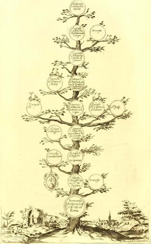 An illustration from Delle famiglie nobili Napoletane, 1580, leaf 157