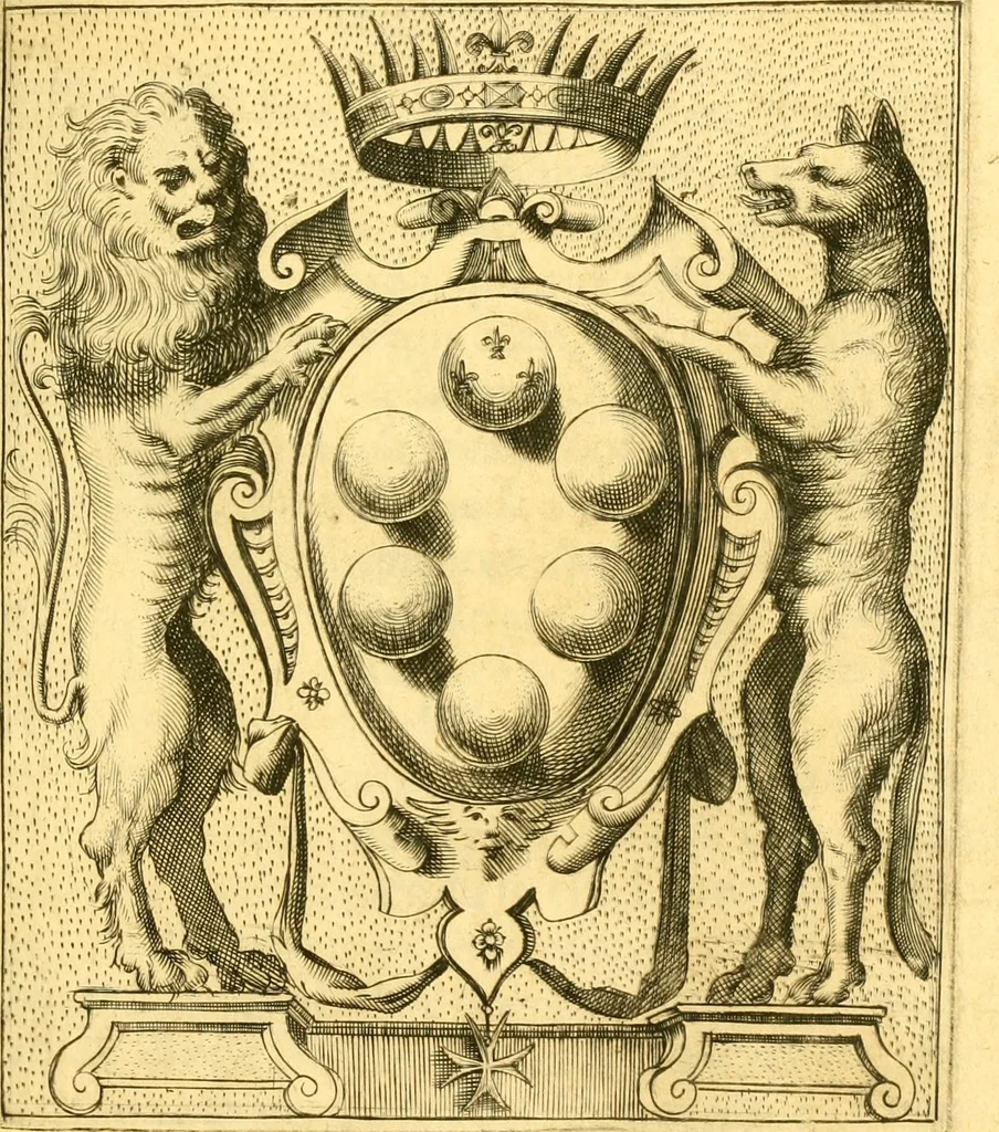 An illustration from Delle famiglie nobili Napoletane, 1580, leaf 320