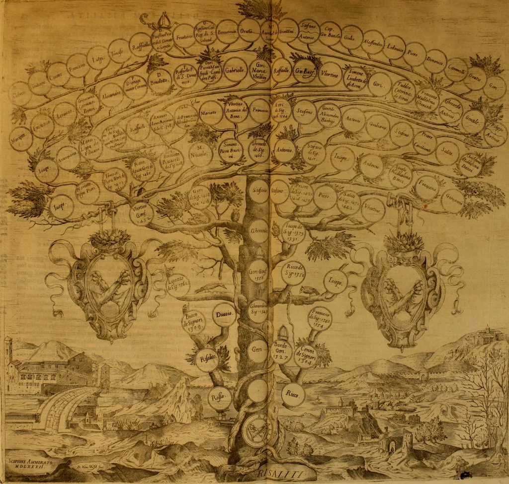 An illustration from Delle famiglie nobili Napoletane, 1580, leaf 408