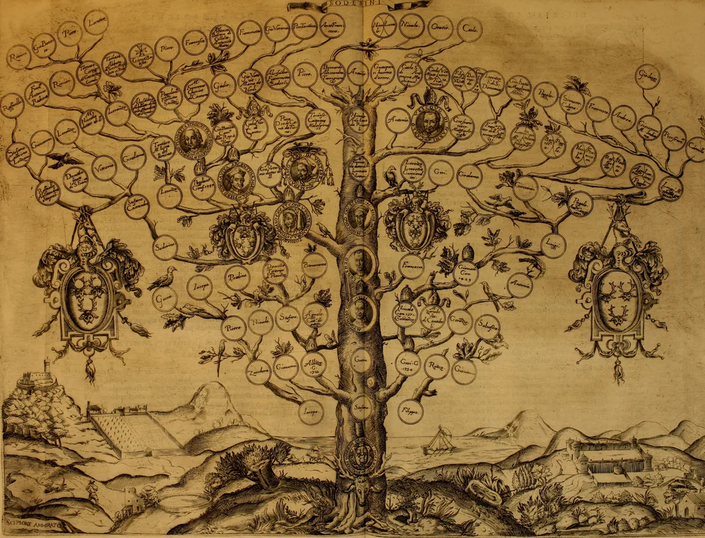 An illustration from Delle famiglie nobili Napoletane, 1580, leaf 450