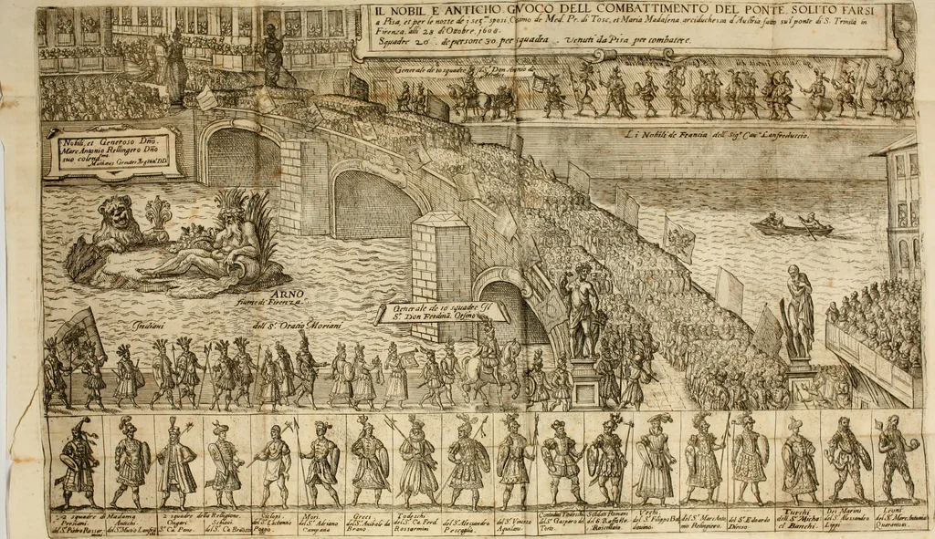 An illustration from Descrizione delle feste fatte nelle reali nozze de' Serenissimi principi di Toscana d. Cosimo de' Medici, e Maria Maddalena arcidvchessa d'Avstria, 1608, leaf 67
