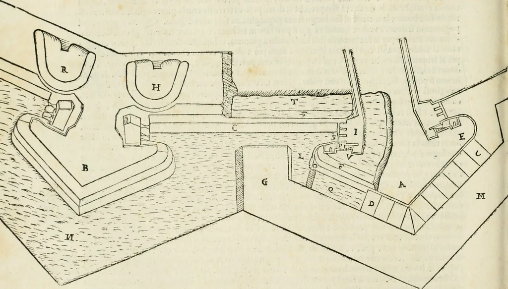 An illustration from Delle fortificationi di Bvonaivto Lorini, nobile fiorentino, libri cinque : ne' qvali si mostra con le piv facili regole la scienza con la pratica, di fortificare le citta & altri luoghi sopra diuersi siti, con tvtti gli avvertimenti, che per intelligenza di tal materia possono occorrere .., 1597, leaf 133