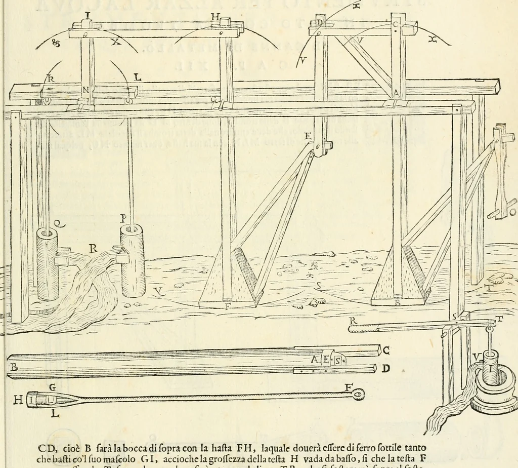 An illustration from Delle fortificationi di Bvonaivto Lorini, nobile fiorentino, libri cinque : ne' qvali si mostra con le piv facili regole la scienza con la pratica, di fortificare le citta & altri luoghi sopra diuersi siti, con tvtti gli avvertimenti, che per intelligenza di tal materia possono occorrere .., 1597, leaf 216