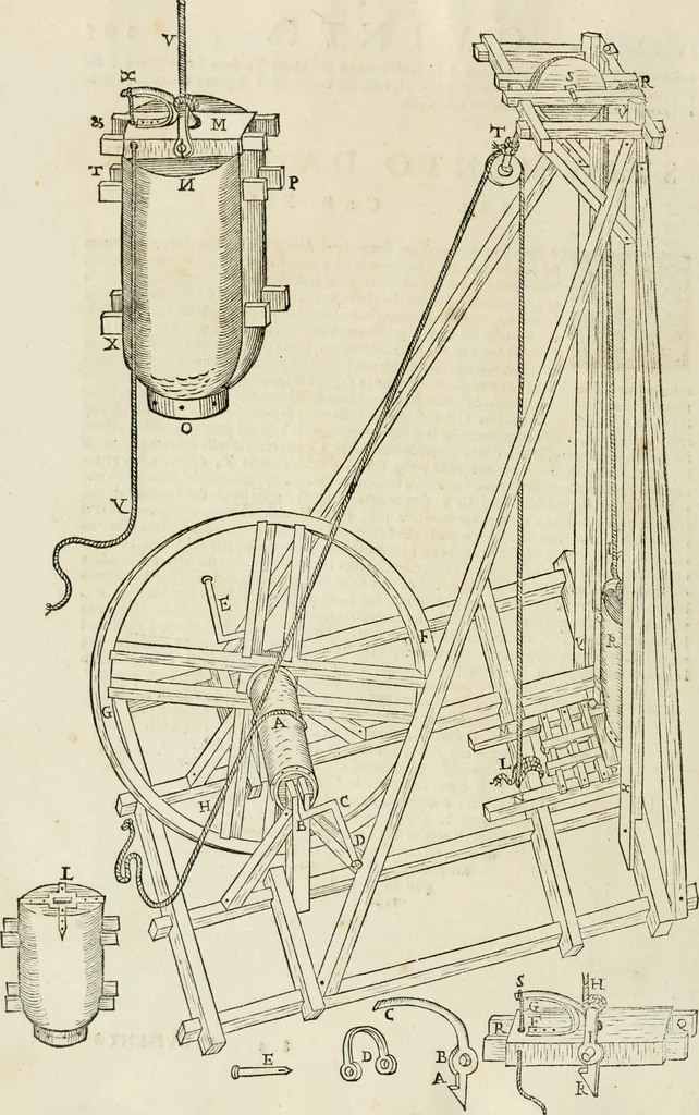An illustration from Delle fortificationi di Bvonaivto Lorini, nobile fiorentino, libri cinque : ne' qvali si mostra con le piv facili regole la scienza con la pratica, di fortificare le citta & altri luoghi sopra diuersi siti, con tvtti gli avvertimenti, che per intelligenza di tal materia possono occorrere .., 1597, leaf 223