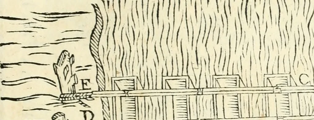 An illustration from Delle fortificationi di Bvonaivto Lorini, nobile fiorentino, libri cinque : ne' qvali si mostra con le piv facili regole la scienza con la pratica, di fortificare le citta & altri luoghi sopra diuersi siti, con tvtti gli avvertimenti, che per intelligenza di tal materia possono occorrere .., 1597, leaf 232