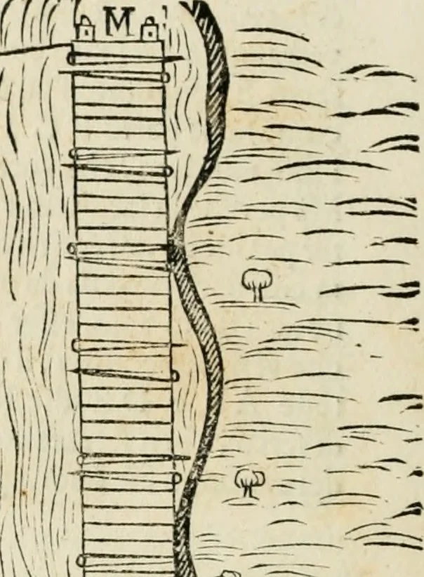 An illustration from Delle fortificationi di Bvonaivto Lorini, nobile fiorentino, libri cinque : ne' qvali si mostra con le piv facili regole la scienza con la pratica, di fortificare le citta & altri luoghi sopra diuersi siti, con tvtti gli avvertimenti, che per intelligenza di tal materia possono occorrere .., 1597, leaf 233
