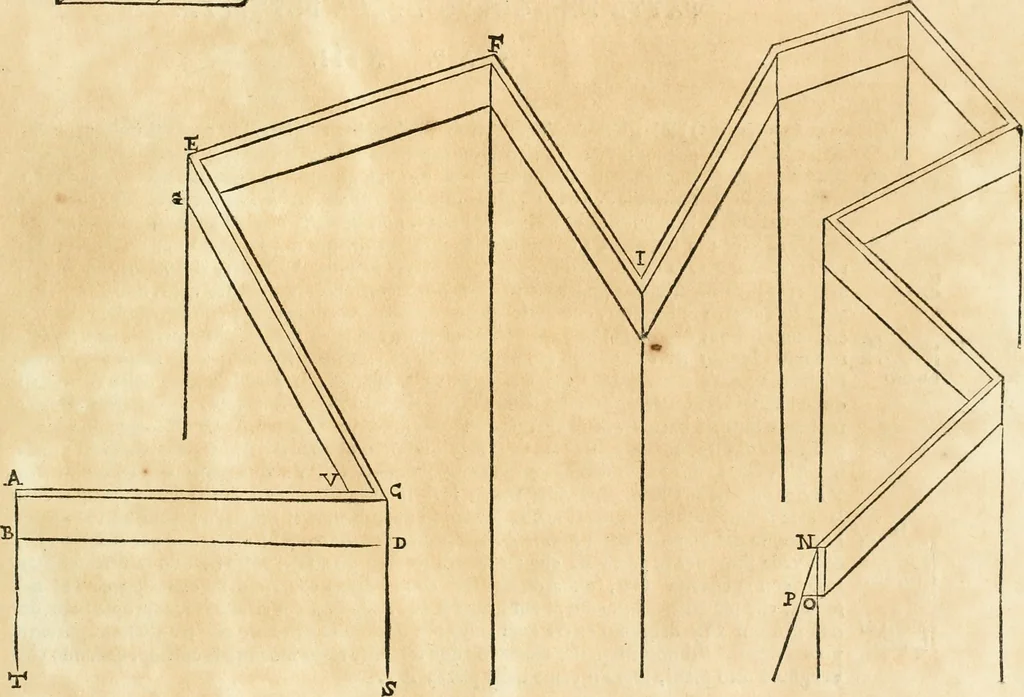 An illustration from Delle fortificationi di Bvonaivto Lorini, nobile fiorentino, libri cinque : ne' qvali si mostra con le piv facili regole la scienza con la pratica, di fortificare le citta & altri luoghi sopra diuersi siti, con tvtti gli avvertimenti, che per intelligenza di tal materia possono occorrere .., 1597, leaf 52
