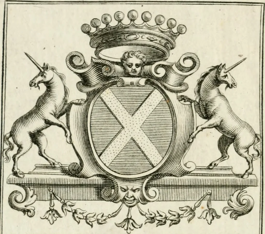 An illustration from Delle historie bresciane di M. Helia Cavriolo libri dodeci : ne' qvali si vede l'origine et antichità della città Brescia, come fv delle prime che venesse alla fede, il nvmero de martiri, et de vescovi canonizati : le gverre, i sacchi, e le rovine di qvella : tutti i suoi signori, et come peruenne sotto il felicissimo dominio venetiano, 1585, leaf 1