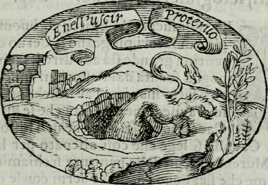 An illustration from Delle imprese trattato, 1592, leaf 258