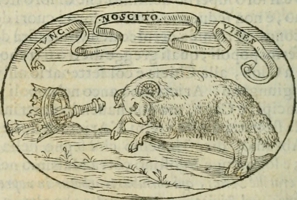 An illustration from Delle imprese trattato, 1592, leaf 389