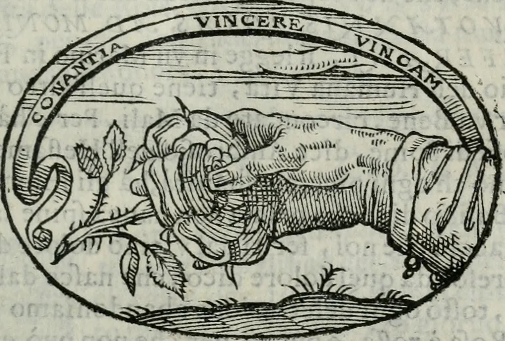 An illustration from Delle imprese trattato, 1592, leaf 500