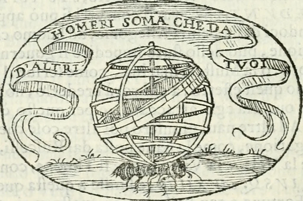 An illustration from Delle imprese, trattato, 1592, leaf 135