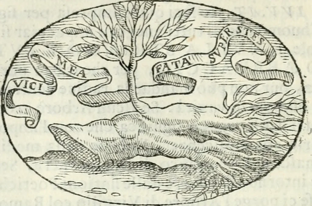 An illustration from Delle imprese, trattato, 1592, leaf 143