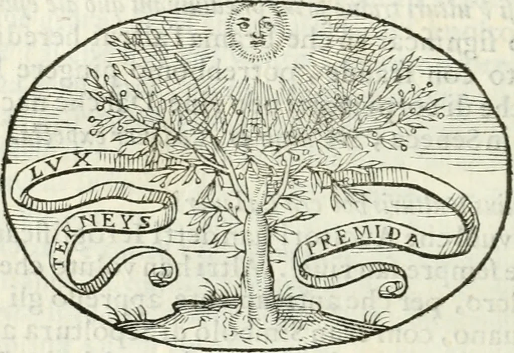 An illustration from Delle imprese, trattato, 1592, leaf 475