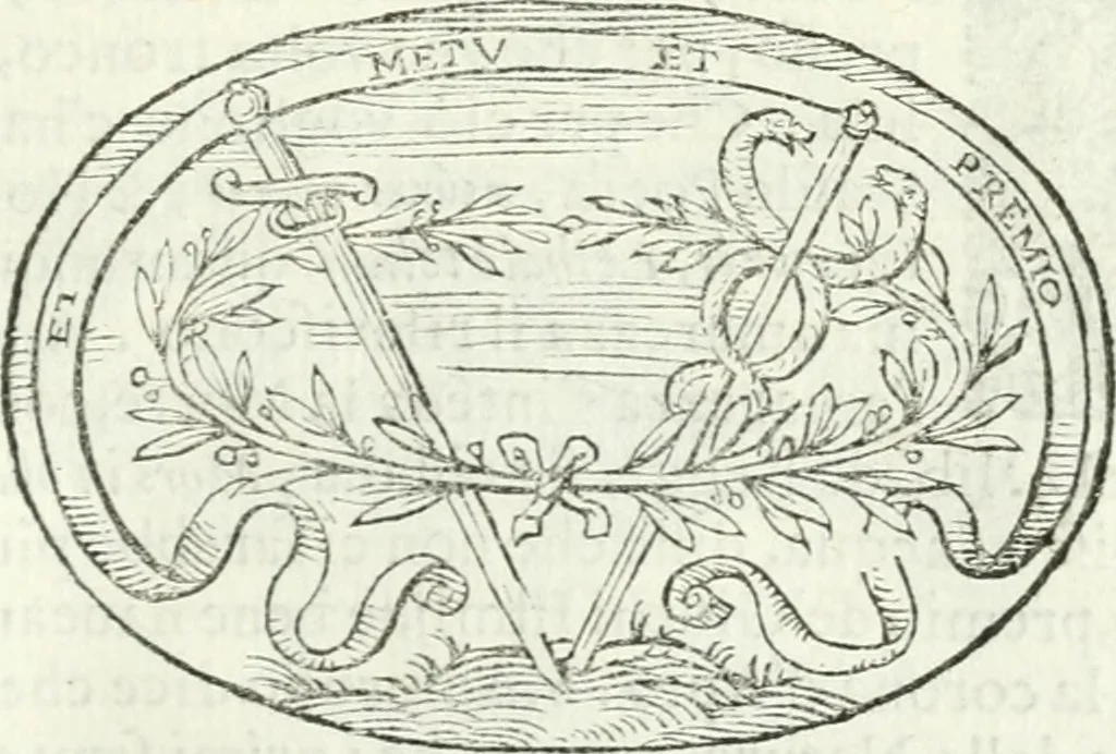 An illustration from Delle imprese, trattato, 1592, leaf 496