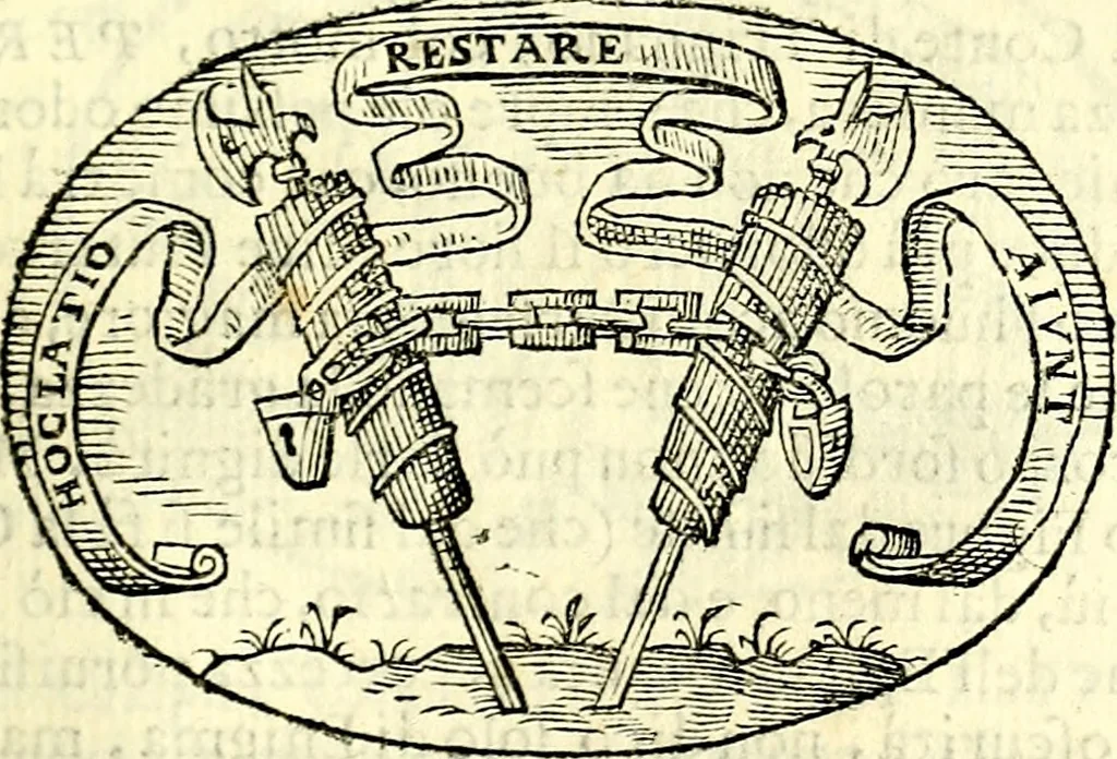 An illustration from Delle imprese trattato, 1592, leaf 158