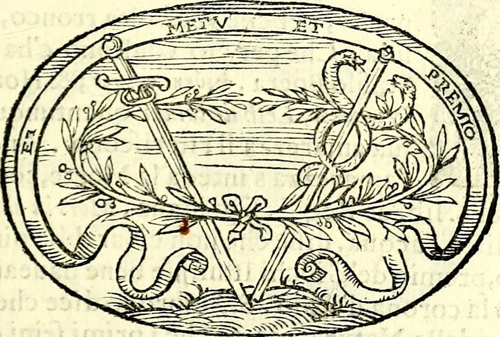 An illustration from Delle imprese trattato, 1592, leaf 484