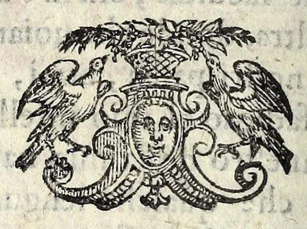 An illustration from Delle lettere di M. Andrea Calmo, libro primo[-quarto] : nel quale si contiene varij, & ingeniosi discorsi filosofici, in piu lettere a diuersi indrizzate, compresi, 1580, leaf 6