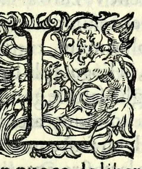 An illustration from Delle lettere di M. Andrea Calmo, libro primo[-quarto] : nel quale si contiene varij, & ingeniosi discorsi filosofici, in piu lettere a diuersi indrizzate, compresi, 1580, leaf 93