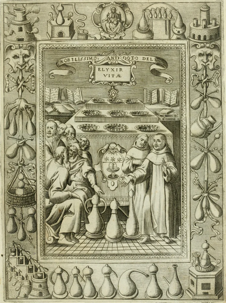 An illustration from Dell'elixir vitæ, 1624, leaf 206