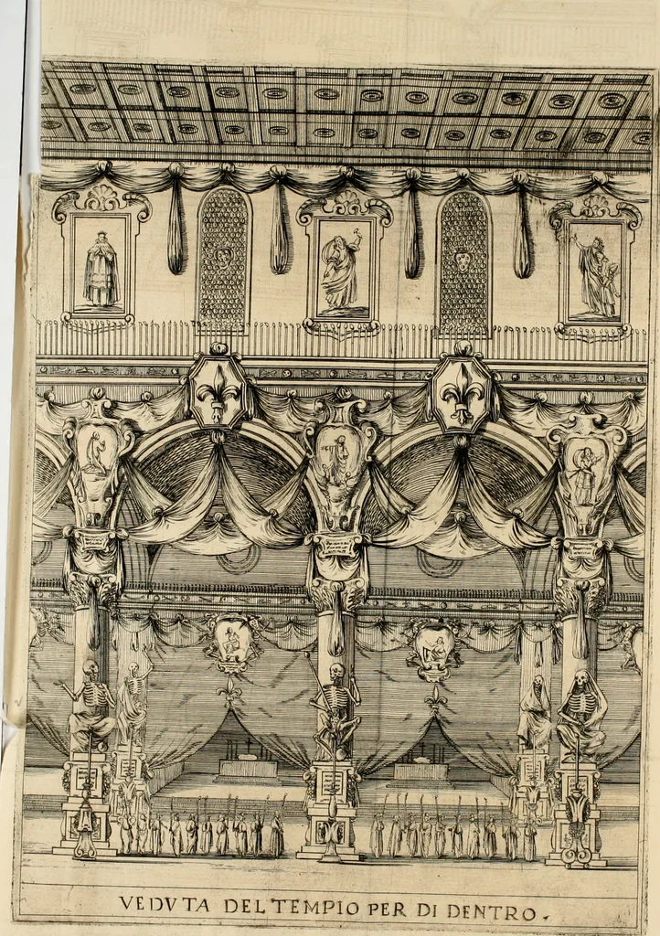 An illustration from Delle lodi della cristianissima Maria, regina di Francia e di Navarra. Orazione funerale, 1643, leaf 5