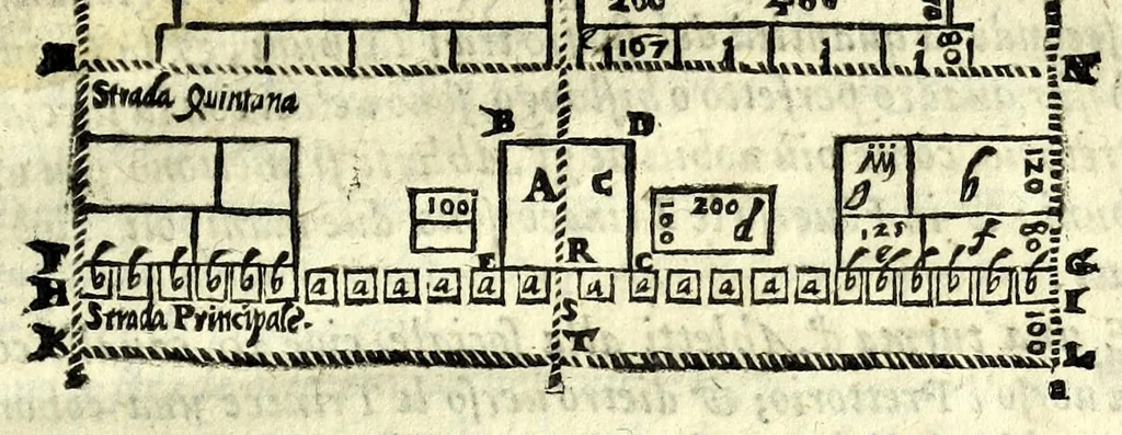 An illustration from Delle machine, ordinanze, et qvartieri antichi, et moderni : come quelli da questi possino essere imitati senza punto alterate la soldatesca dei nostri tempi : discorsi, 1601, leaf 165