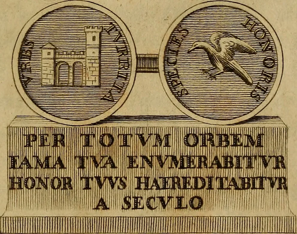 An illustration from Descrizione delle pitture, sculture, architetture ed altre cose rare della insigne città di Ascoli nella Marca, 1790, leaf 4